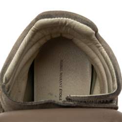 Pre Owned Isabel Marant Grey Suede And Leather Bekett Wedge Sneakers Size 40