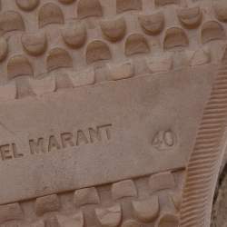 Pre Owned Isabel Marant Grey Suede And Leather Bekett Wedge Sneakers Size 40