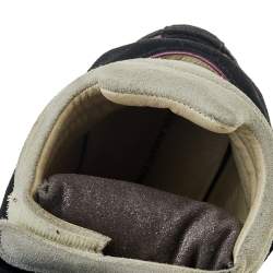 Pre Owned Isabel Marant Black/Grey Suede And Leather Bekett Wedge Sneakers Size 38