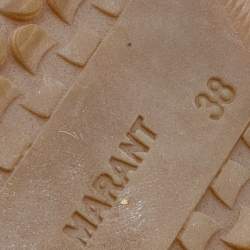 Pre Owned Isabel Marant Black/Grey Suede And Leather Bekett Wedge Sneakers Size 38