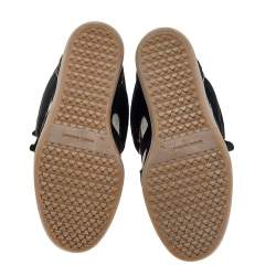 Pre Owned Isabel Marant Black/Grey Suede And Leather Bekett Wedge Sneakers Size 38