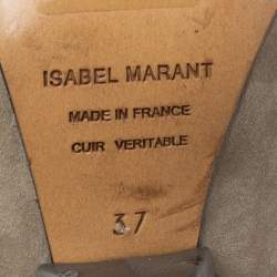 Pre Owned Isabel Marant Two-Tone Suede and Leather Lance Ankle Boots Size 37