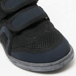 Isabel Marant Black/Navy Blue Suede And Nylon High Top Wedge Sneakers Size 38