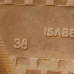 Pre Owned Isabel Marant Green Suede And Leather High Top Sneakers Size 38