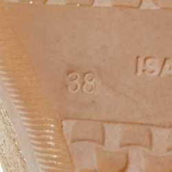 Pre Owned Isabel Marant Beige Suede Beckett Wedge Sneakers Size 38