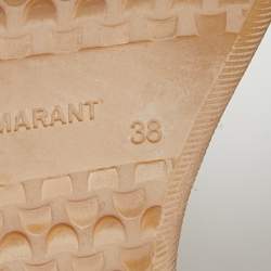 Pre Owned Isabel Marant Brown Suede Bobby Wedge Sneakers Size 38