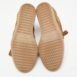 Pre Owned Isabel Marant Brown Suede Bobby Wedge Sneakers Size 38