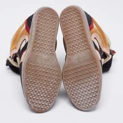 Pre Owned Isabel Marant Multicolor Suede And Leather Bekett Wedge High Top Sneakers Size 39