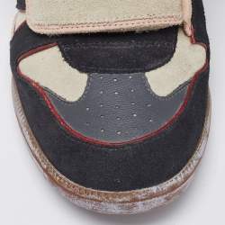 Pre Owned Isabel Marant Multicolor Suede And Leather Bekett Wedge High Top Sneakers Size 39