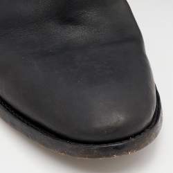 Pre Owned Isabel Marant Black Leather Embellished Ankle Boots Size 39