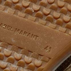 Pre Owned Isabel Marant Grey Suede and Leather Bekett Wedge High Top Sneakers Size 41