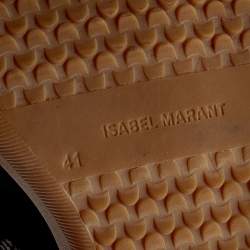 Pre Owned Isabel Marant Black Suede And Leather Bekett High Top Wedge Sneakers Size 41