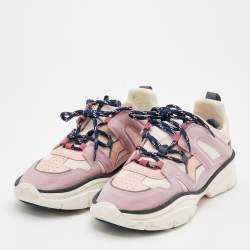 Pre Owned Isabel Marant Multicolour Leather and Suede Low Top Sneakers Size 41