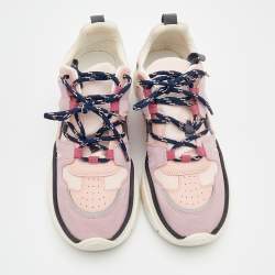 Pre Owned Isabel Marant Multicolour Leather and Suede Low Top Sneakers Size 41