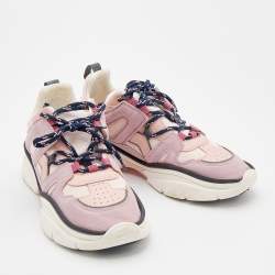 Pre Owned Isabel Marant Multicolour Leather and Suede Low Top Sneakers Size 41