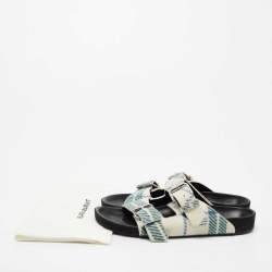 Pre Owned Isabel Marant Tri-Color Wool Flat Slides Size 38