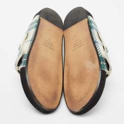 Pre Owned Isabel Marant Tri-Color Wool Flat Slides Size 38