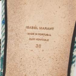 Pre Owned Isabel Marant Tri-Color Wool Flat Slides Size 38