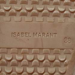 Pre Owned Isabel Marant Black Suede And Leather Bekett Wedge Sneakers Size 38