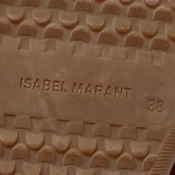 Pre Owned Isabel Marant Red Suede And Leather Bekett Wedge Sneakers Size 38