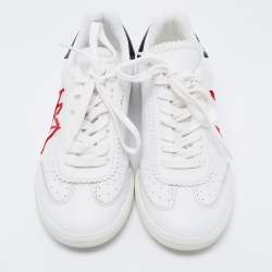 Pre Owned Isabel Marant White Leather Bryce Side Stitch Low Top Sneakers Size 38