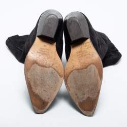 Pre Owned Isabel Marant Black Suede Ankle Boots Size 39