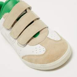 Pre Owned Isabel Marant Tricolor Suede and Leather Beth Velcro Sneakers Size 37