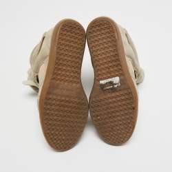 Pre Owned Isabel Marant Tricolor Suede and Leather Bekett Wedge Sneakers Size 39