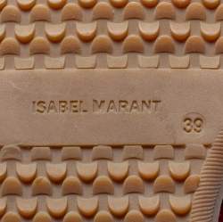 Pre Owned Isabel Marant Red Suede and Leather Bekett Wedge Sneakers Size 39