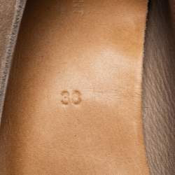 Pre Owned Isabel Marant Beige Suede Mossa Studded Cut Out Ankle Boots Size 38