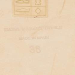 Pre Owned Isabel Marant Multicolor Leather and Jute Wedge Platform Ankle Strap Sandals Size 38