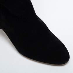 Pre Owned Isabel Marant Black Suede Knee Length Boots Size 36