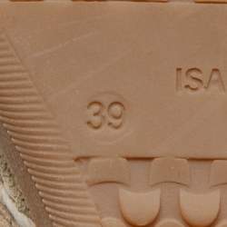 Pre Owned Isabel Marant Grey Suede and Leather Bekett Wedge Sneakers Size 39