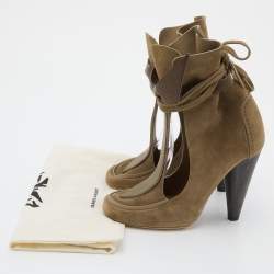 Isabel Marant Brown Suede Royston Ankle Length Boots Size 38