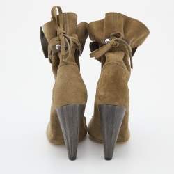 Isabel Marant Brown Suede Royston Ankle Length Boots Size 38