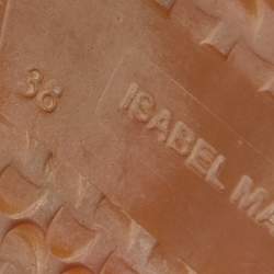 Pre Owned Isabel Marant Black Leather and Suede Low Top Sneakers Size 38