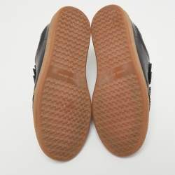 Pre Owned Isabel Marant Black Leather and Suede Low Top Sneakers Size 38