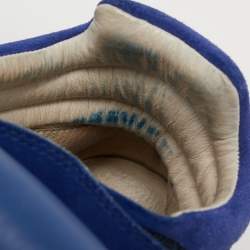 Pre Owned Isabel Marant Blue Suede and Leather Beckett Wedge Sneakers Size 39