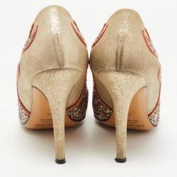 Isabel Marant Multicolor Glitter and Suede Étoile Gilby Pumps Size 40