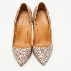 Isabel Marant Multicolor Glitter and Suede Étoile Gilby Pumps Size 40