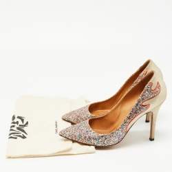 Isabel Marant Multicolor Glitter and Suede Étoile Gilby Pumps Size 40