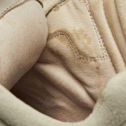 Pre Owned Isabel Marant Tricolor Suede and Printed Canvas Bekett Wedge Sneakers Size 39