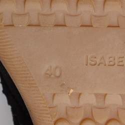 Isabel Marant Black Suede Bobby Wedge Sneakers Size 40