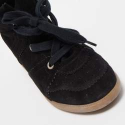Isabel Marant Black Suede Bobby Wedge Sneakers Size 40