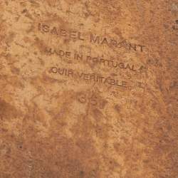 Pre Owned Isabel Marant Purple/Black Snakeskin Embossed Leather Buckle Detail Flat Sandals Size 36