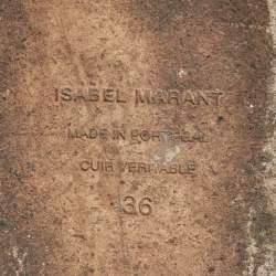 Pre Owned Isabel Marant Burgundy Suede Lenny Eyelet Studded Slides Size 36