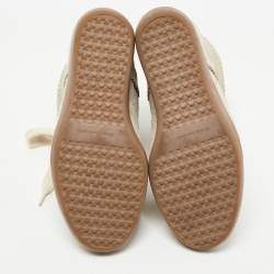 Pre Owned Isabel Marant Grey Suede Bobby Wedge High Top Sneakers Size 36