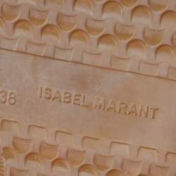 Pre Owned Isabel Marant Beige Suede Bekett Wedge High Top Sneakers Size 38