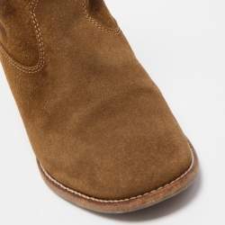 Isabel Marant Brown Suede Dicker Ankle Booties Size 38