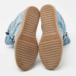 Pre Owned Isabel Marant Blue Denim Bekett Wedge Sneakers Size 40